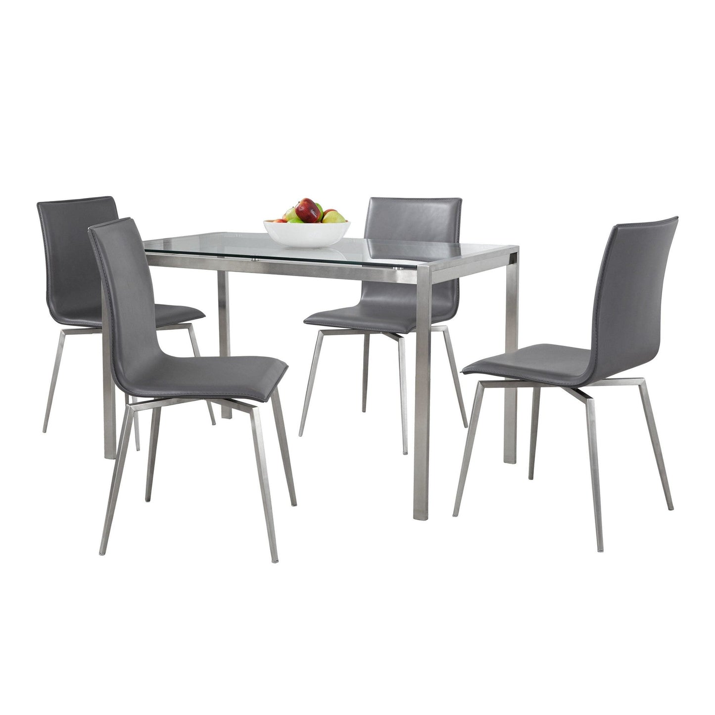 Lumisource Fuji-mason Upholstered Swivel Dining Set - 5 Piece