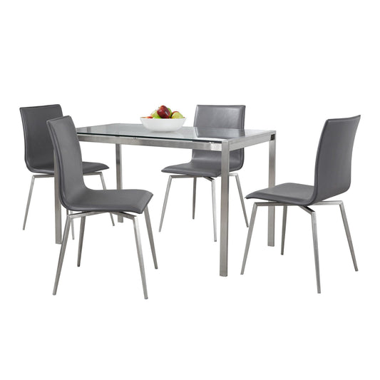 Lumisource Fuji-mason Upholstered Swivel Dining Set - 5 Piece