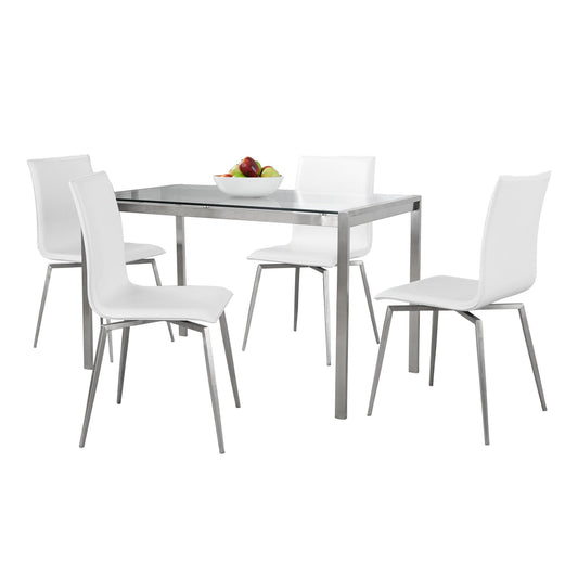 Lumisource Fuji-mason Upholstered Swivel Dining Set - 5 Piece