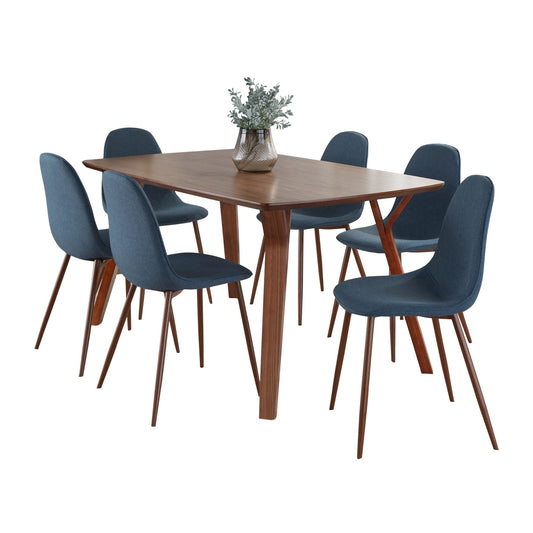 Lumisource Folia Pebble Dining Set - 7 Piece