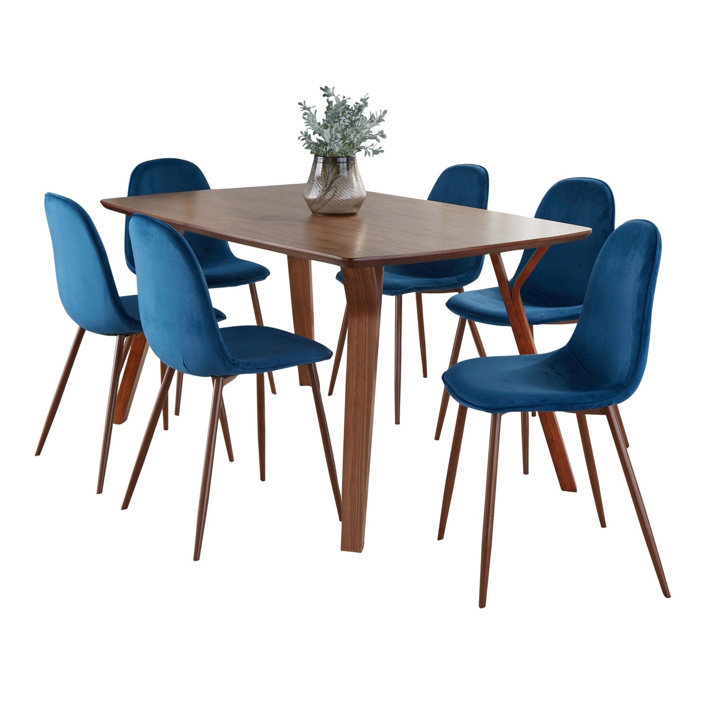 Lumisource Folia Pebble Dining Set - 7 Piece