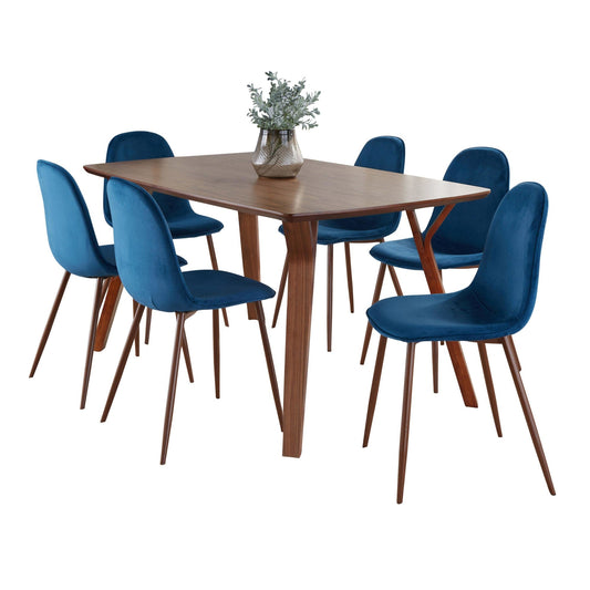Lumisource Folia Pebble Dining Set - 7 Piece