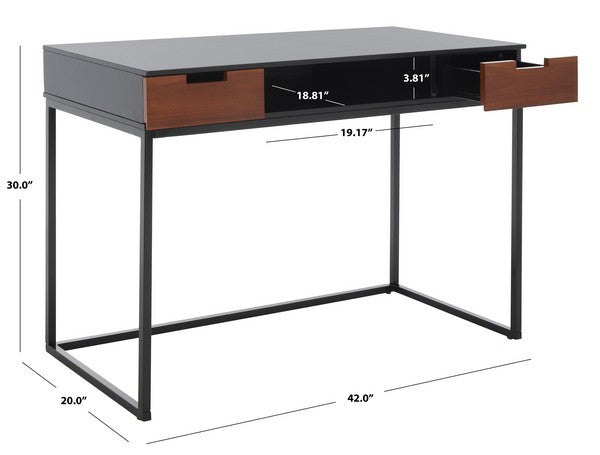 Vance 2 Drawer 1 Shelf Desk