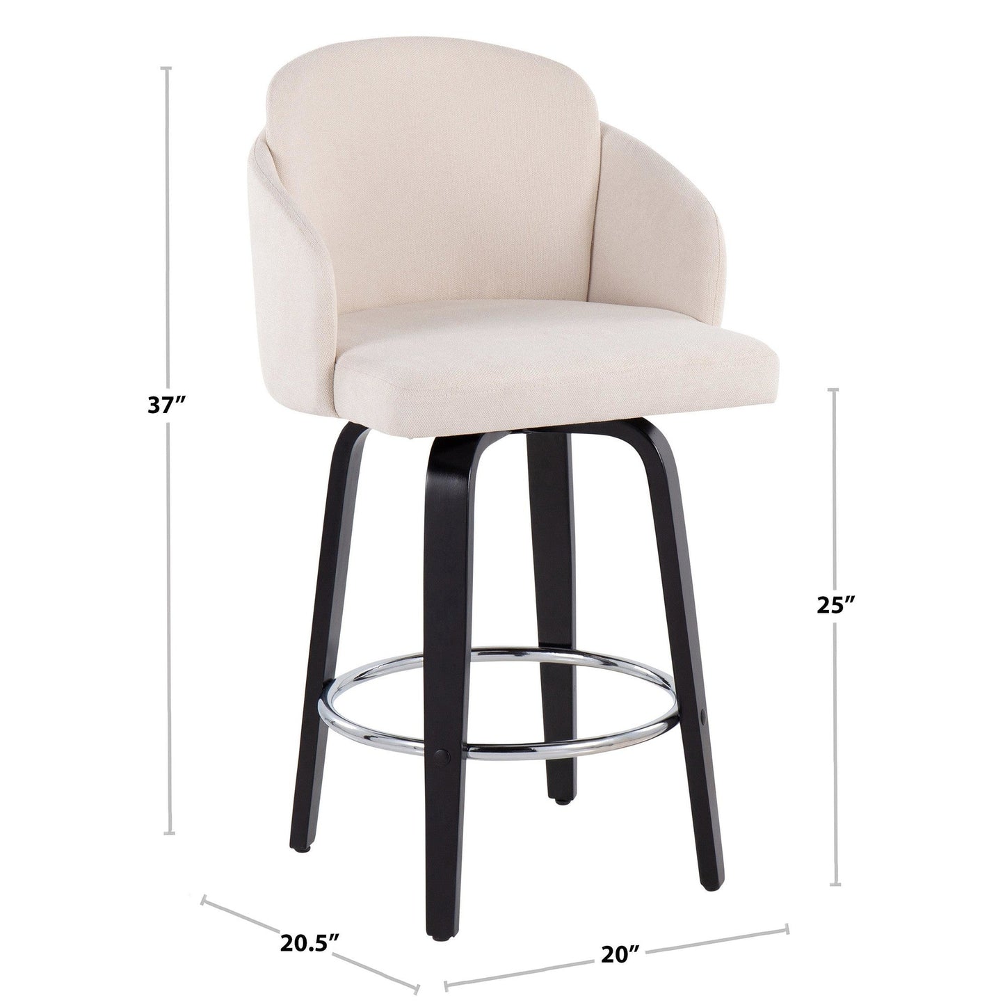 Majestic Office Furniture 26" Fixed-Height Counter Stool - Set of 2