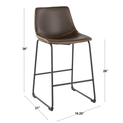 Majestic Office Furniture 26" Fixed-Height Counter Stool - Set of 2