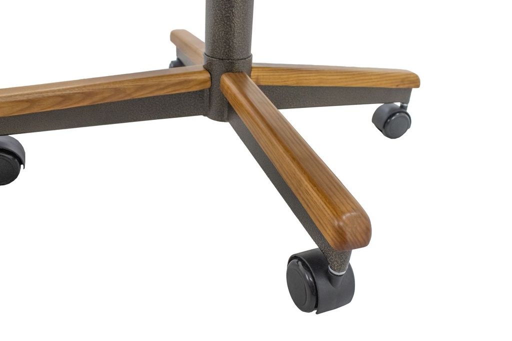Chromcraft ZIP Ship CM188 Casual Dining Chair Caster Swivel Tilt Fabric Dinning Chair in Chestnut & Texture Bronze Finish