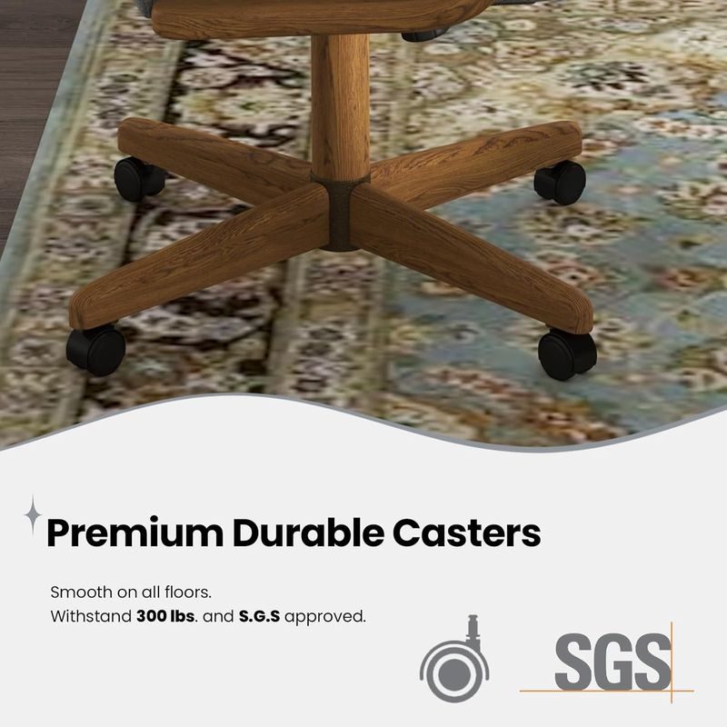 Chromcraft Douglas D9550 Casual Dining Chair Caster Swivel Tilt Fabric Dinning Chair with ASH farbic