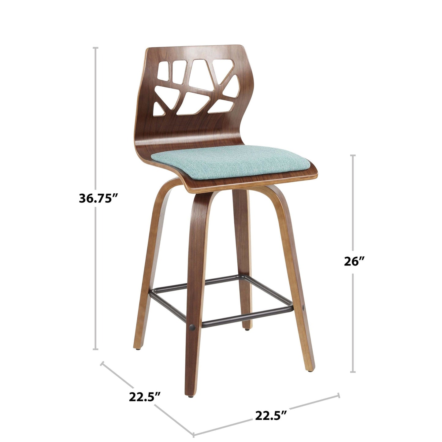 Majestic Office Furniture 26" Fixed-Height Counter Stool - Set of 2
