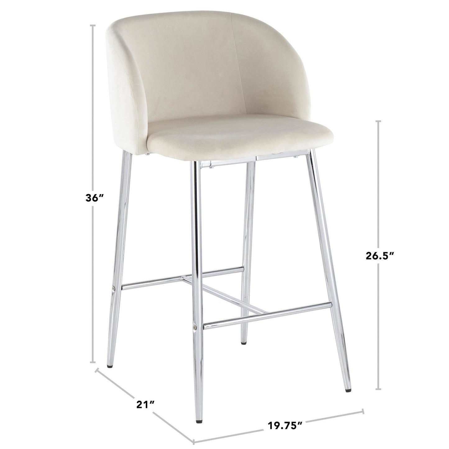 Majestic Office Furniture 26" Fixed-Height Counter Stool - Set of 2