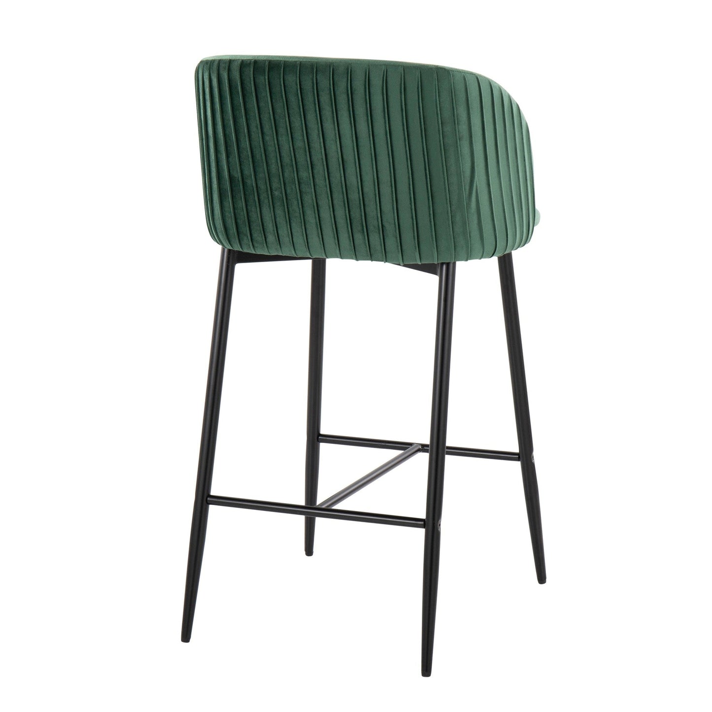 Majestic Office Furniture Pleated 26" Fixed-Height Counter Stool - Set of 2