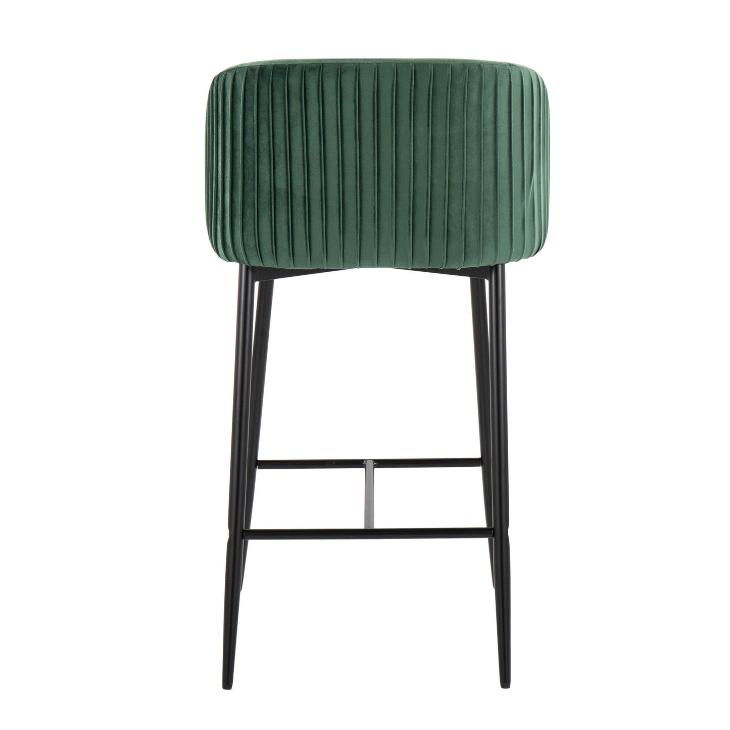 Majestic Office Furniture Pleated 26" Fixed-Height Counter Stool - Set of 2
