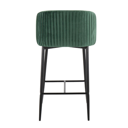 Majestic Office Furniture Pleated 26" Fixed-Height Counter Stool - Set of 2