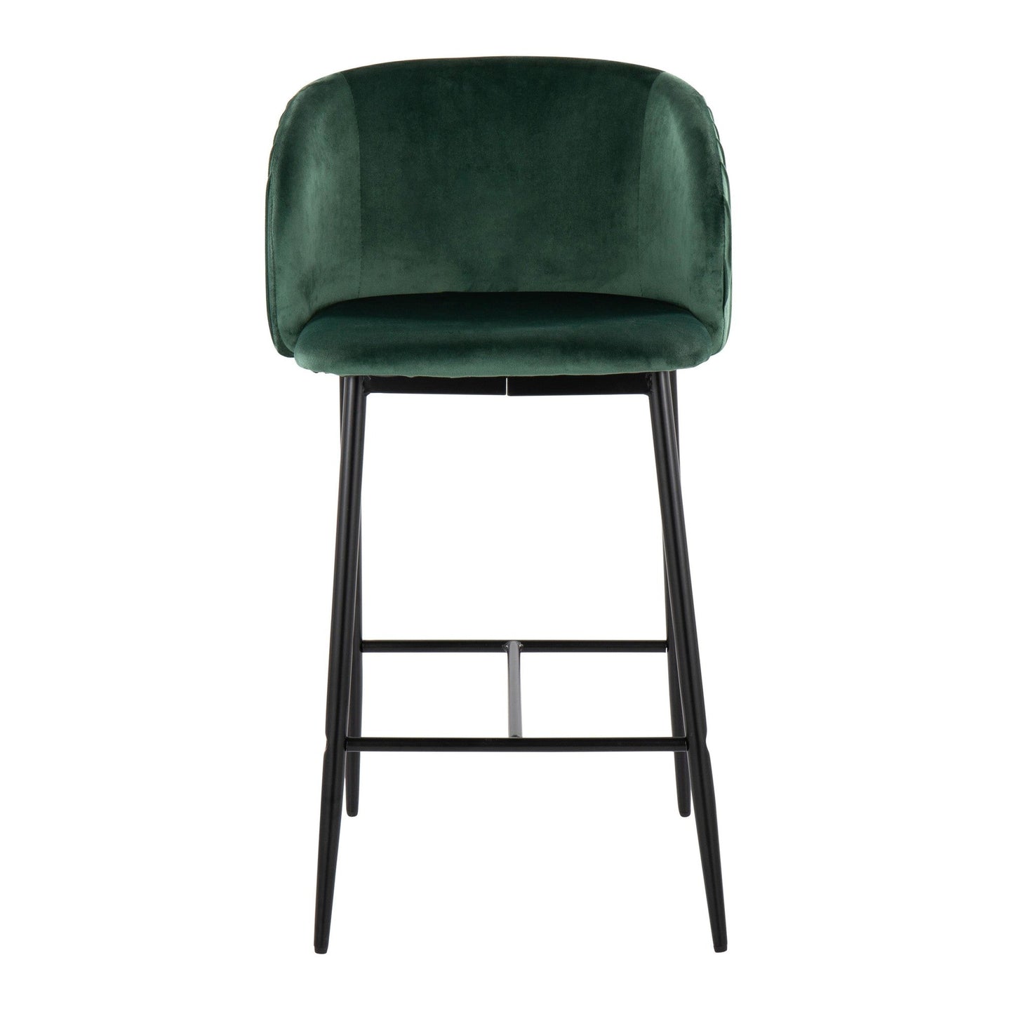 Majestic Office Furniture Pleated 26" Fixed-Height Counter Stool - Set of 2