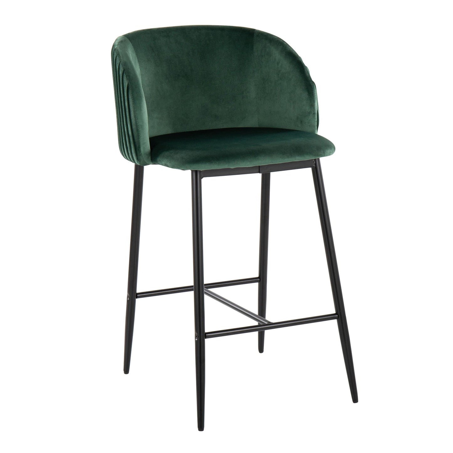 Majestic Office Furniture Pleated 26" Fixed-Height Counter Stool - Set of 2