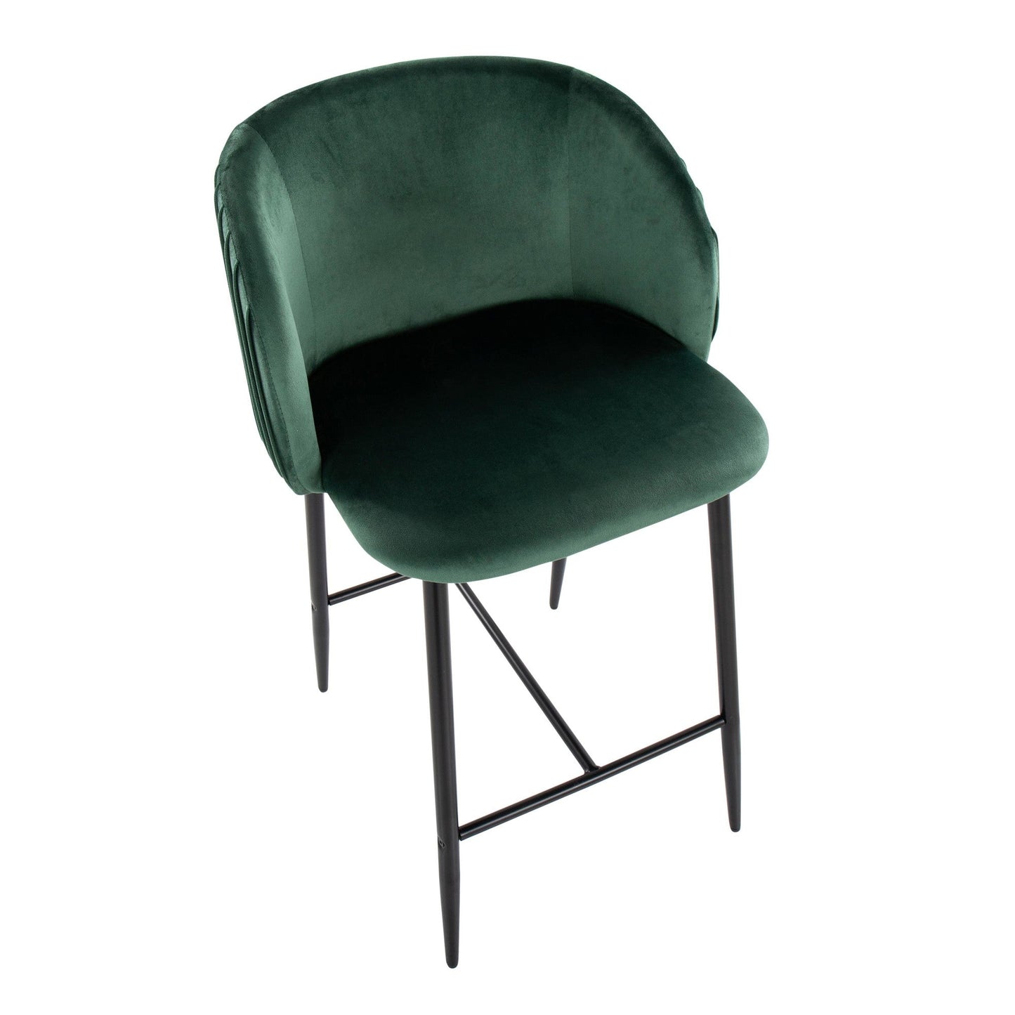 Majestic Office Furniture Pleated 26" Fixed-Height Counter Stool - Set of 2
