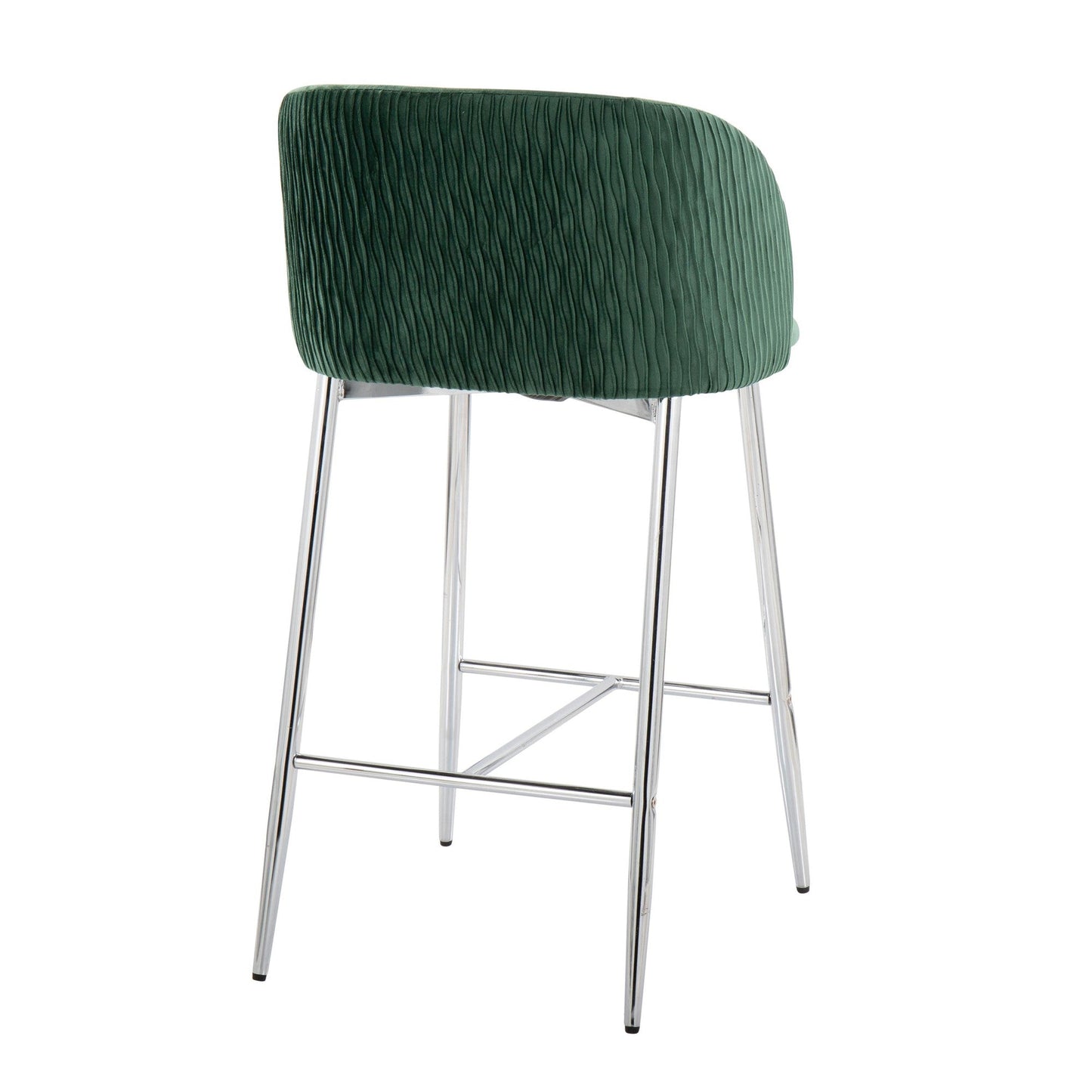 Majestic Office Furniture Pleated 26" Fixed-Height Counter Stool - Set of 2