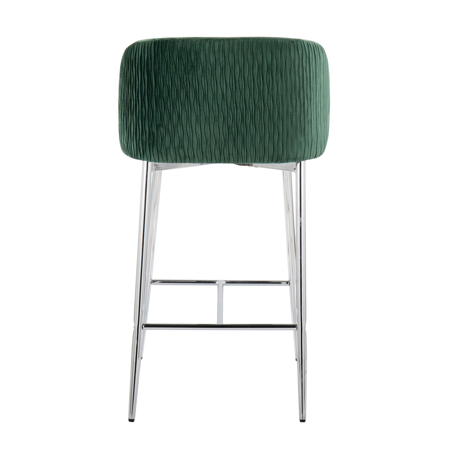 Majestic Office Furniture Pleated 26" Fixed-Height Counter Stool - Set of 2