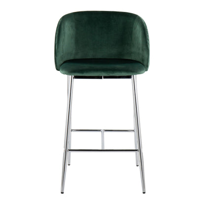 Majestic Office Furniture Pleated 26" Fixed-Height Counter Stool - Set of 2