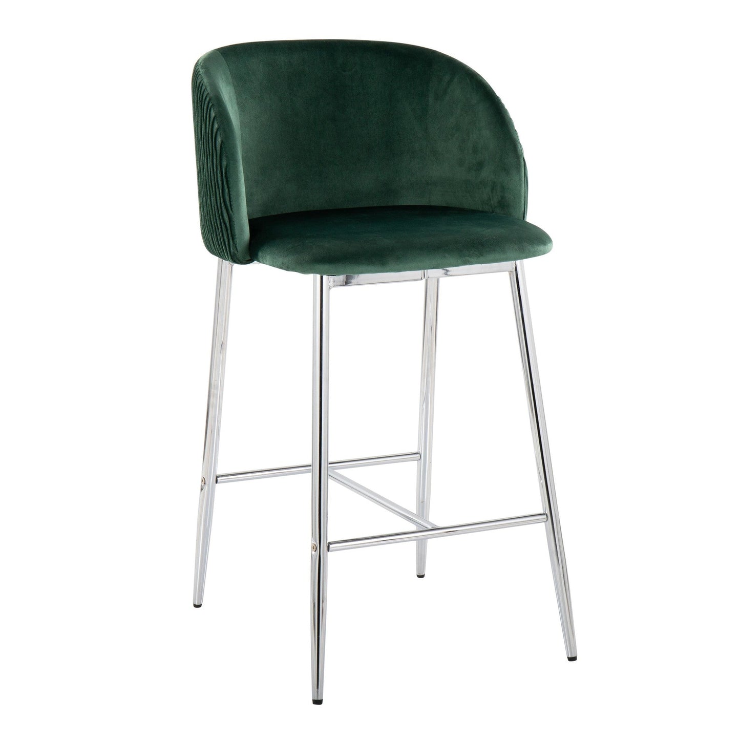 Majestic Office Furniture Pleated 26" Fixed-Height Counter Stool - Set of 2