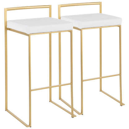 Majestic Office Furniture Stacker 30" Fixed-Height Barstool - Set of 2