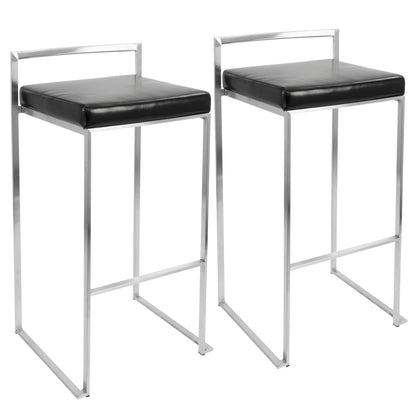 Majestic Office Furniture Stacker 30" Fixed-Height Barstool - Set of 2