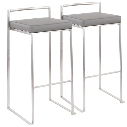 Majestic Office Furniture Stacker 30" Fixed-Height Barstool - Set of 2