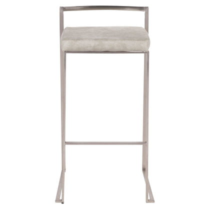 Majestic Office Furniture Stacker 30" Fixed-Height Barstool - Set of 2
