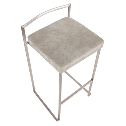 Majestic Office Furniture Stacker 30" Fixed-Height Barstool - Set of 2