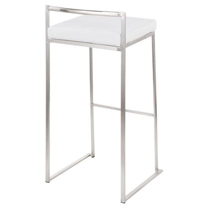 Majestic Office Furniture Stacker 30" Fixed-Height Barstool - Set of 2