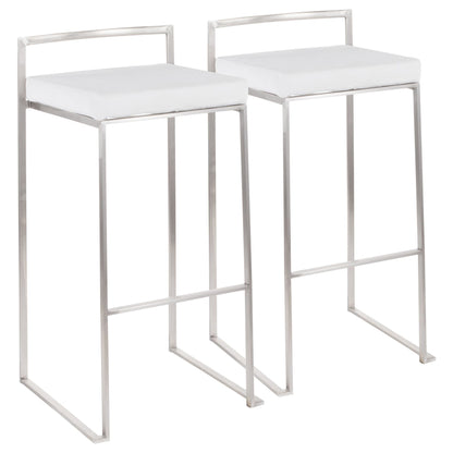 Majestic Office Furniture Stacker 30" Fixed-Height Barstool - Set of 2