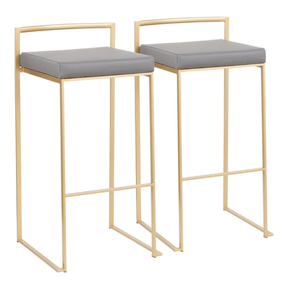 Majestic Office Furniture Stacker 30" Fixed-Height Barstool - Set of 2