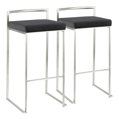 Majestic Office Furniture Stacker 30" Fixed-Height Barstool - Set of 2