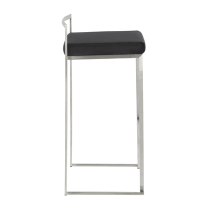 Majestic Office Furniture Stacker 30" Fixed-Height Barstool - Set of 2
