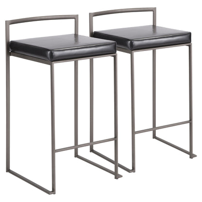 Majestic Office Furniture Stacker 26" Fixed-Height Counter Stool - Set of 2