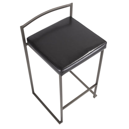 Majestic Office Furniture Stacker 26" Fixed-Height Counter Stool - Set of 2