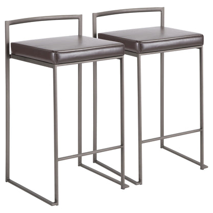 Majestic Office Furniture Stacker 26" Fixed-Height Counter Stool - Set of 2
