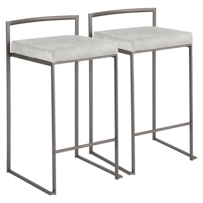 Majestic Office Furniture Stacker 26" Fixed-Height Counter Stool - Set of 2