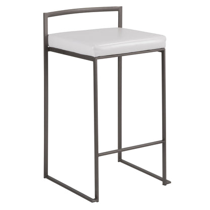 Majestic Office Furniture Stacker 26" Fixed-Height Counter Stool - Set of 2