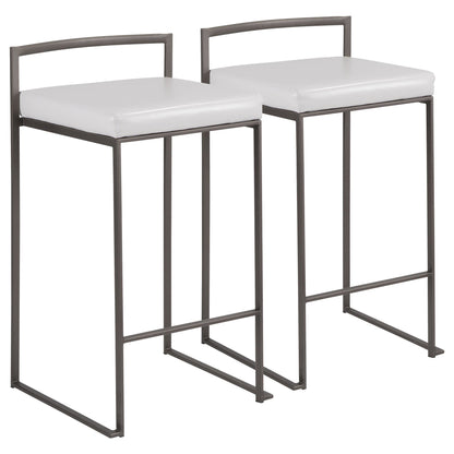 Majestic Office Furniture Stacker 26" Fixed-Height Counter Stool - Set of 2