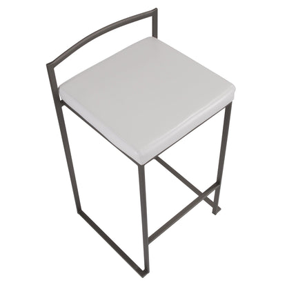 Majestic Office Furniture Stacker 26" Fixed-Height Counter Stool - Set of 2