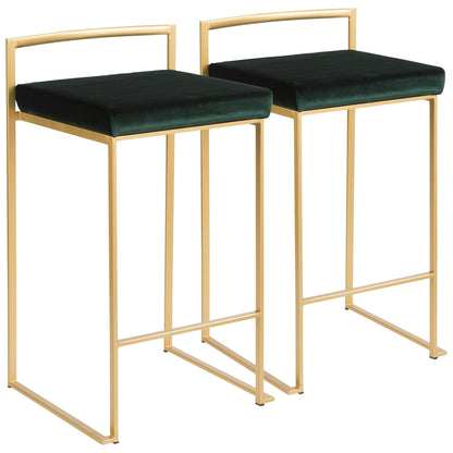 Majestic Office Furniture Stacker 26" Fixed-Height Counter Stool - Set of 2