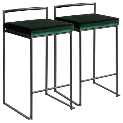 Majestic Office Furniture Stacker 26" Fixed-Height Counter Stool - Set of 2