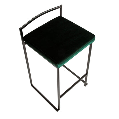 Majestic Office Furniture Stacker 26" Fixed-Height Counter Stool - Set of 2