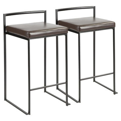 Majestic Office Furniture Stacker 26" Fixed-Height Counter Stool - Set of 2