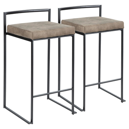 Majestic Office Furniture Stacker 26" Fixed-Height Counter Stool - Set of 2