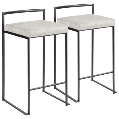 Majestic Office Furniture Stacker 26" Fixed-Height Counter Stool - Set of 2