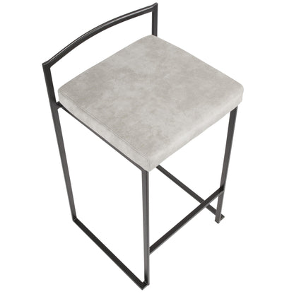 Majestic Office Furniture Stacker 26" Fixed-Height Counter Stool - Set of 2