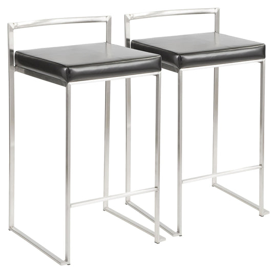 Majestic Office Furniture Stacker 26" Fixed-Height Counter Stool - Set of 2