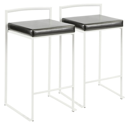 Majestic Office Furniture Stacker 26" Fixed-Height Counter Stool - Set of 2
