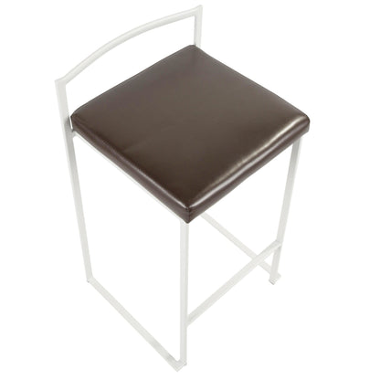 Majestic Office Furniture Stacker 26" Fixed-Height Counter Stool - Set of 2